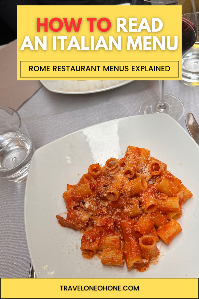 Rome Restaurant Menus