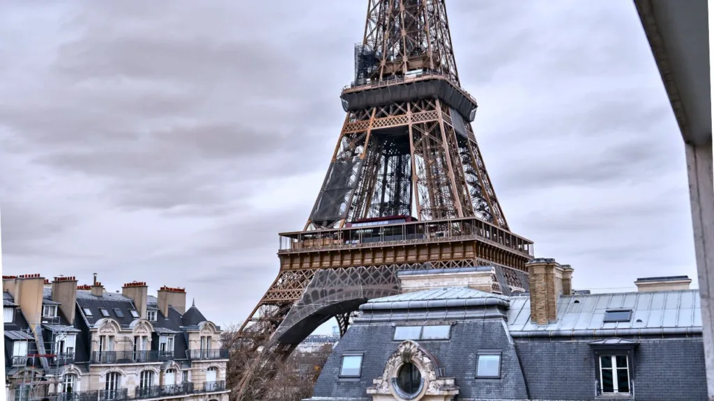 Paris Hotel Room with View of Eiffel Tower